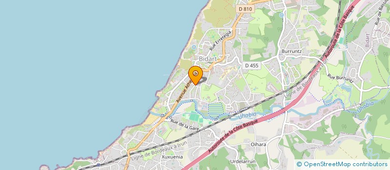 localisation de l'entreprise SOCIETE CIVILE ANTONIBAITA  BIDART