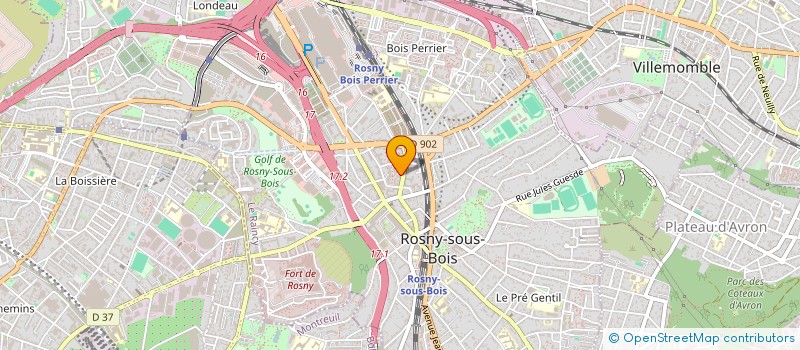 localisation de l'entreprise SOCIETE CIVILE B & B à ROSNY-SOUS-BOIS