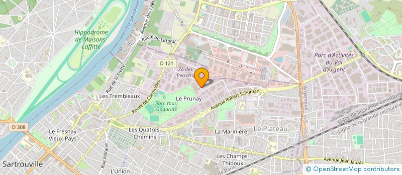 localisation de l'entreprise SOCIETE CIVILE BACUP  SARTROUVILLE