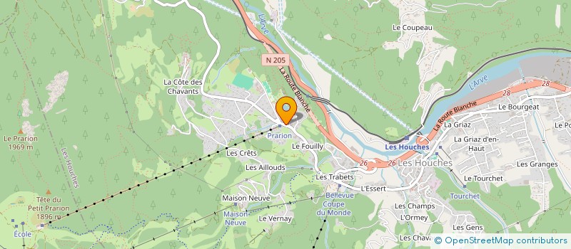 localisation de l'entreprise SOCIETE CIVILE BALMAT - LES HOUCHES - PRARION  LES HOUCHES