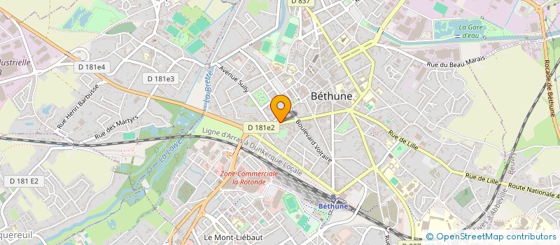 localisation de l'entreprise SOCIETE CIVILE BMP  BETHUNE