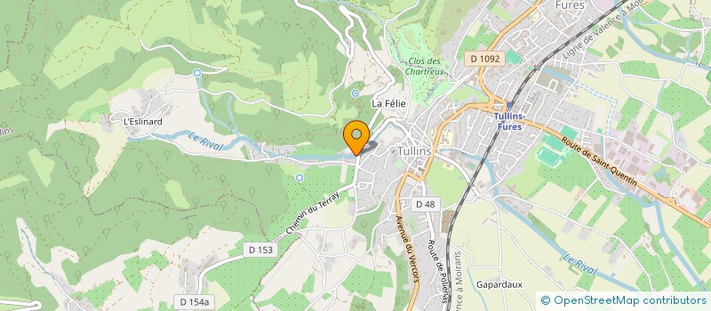 localisation de l'entreprise SOCIETE CIVILE CANTOURNET  TULLINS