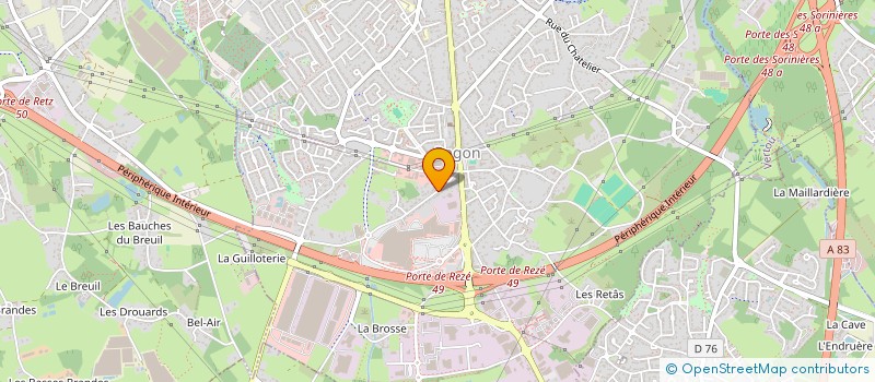 localisation de l'entreprise SOCIETE CIVILE CHANTEVAL  REZE