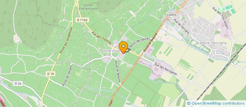 localisation de l'entreprise SOCIETE CIVILE CUVEE INVESTISSEMENTS  ALOXE-CORTON