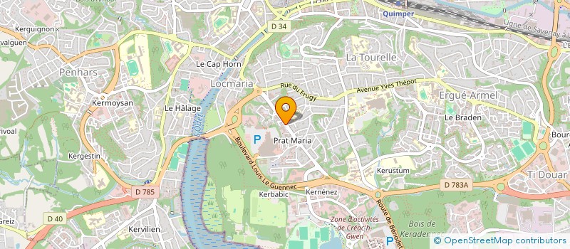 localisation de l'entreprise SOCIETE CIVILE CYB  QUIMPER