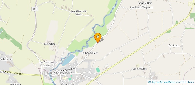 localisation de l'entreprise SOCIETE CIVILE D'EXPLOITATION AGRICOLE AVIREPRO à LA TRINITE-PORHOET
