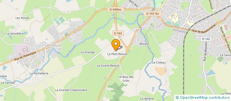 localisation de l'entreprise SOCIETE CIVILE D'EXPLOITATION AGRICOLE CARRE  LE TALLUD
