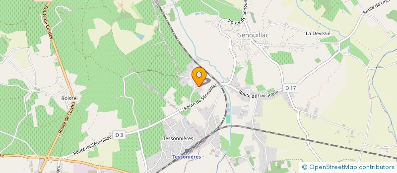 localisation de l'entreprise SOCIETE CIVILE D'EXPLOITATION AGRICOLE CHATEAU LAGARRIGUE  SENOUILLAC