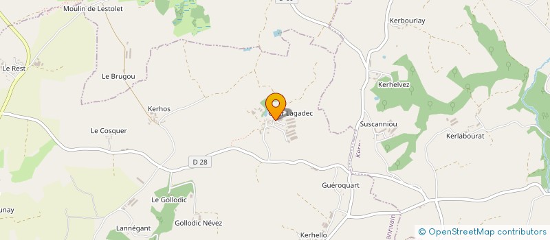 localisation de l'entreprise SOCIETE CIVILE D'EXPLOITATION AGRICOLE DE GUERLAGADEC à LANRIVAIN