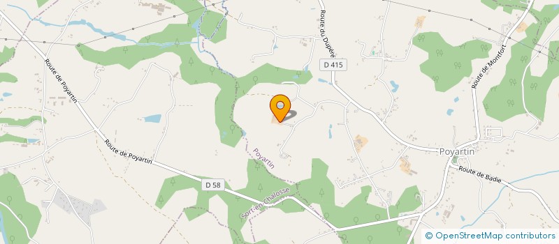 localisation de l'entreprise SOCIETE CIVILE D'EXPLOITATION AGRICOLE DE HUGUET  POYARTIN