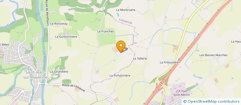 localisation de l'entreprise SOCIETE CIVILE D EXPLOITATION AGRICOLE DE LA CRESSONNIERE à SAINT-JEAN-SUR-MAYENNE