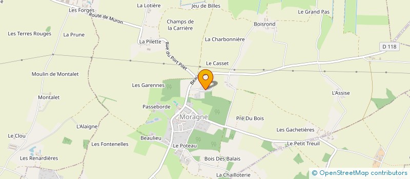 localisation de l'entreprise SOCIETE CIVILE D'EXPLOITATION AGRICOLE DES COUDRIERS  MORAGNE