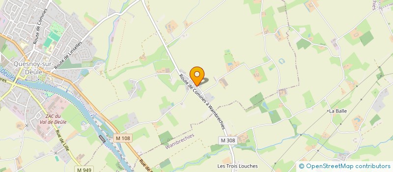 localisation de l'entreprise SOCIETE CIVILE D'EXPLOITATION AGRICOLE DESREUMAUX FRERES à QUESNOY-SUR-DEULE