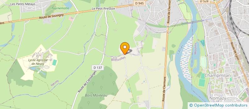 localisation de l'entreprise SOCIETE CIVILE D'EXPLOITATION AGRICOLE DOMAINES D'AIGREPONT à BRESSOLLES