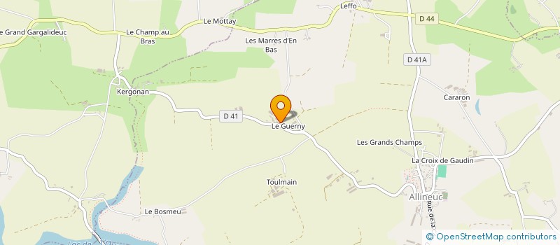 localisation de l'entreprise SOCIETE CIVILE D'EXPLOITATION AGRICOLE DU GUERNY  ALLINEUC