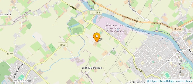 localisation de l'entreprise SOCIETE CIVILE D'EXPLOITATION AGRICOLE DU JARDINET  WAMBRECHIES