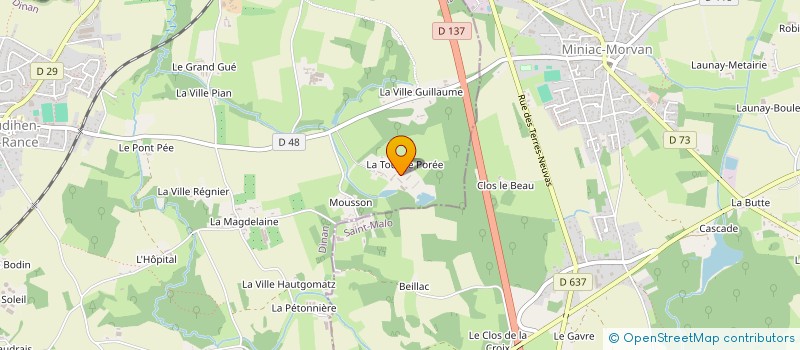 localisation de l'entreprise SOCIETE CIVILE D'EXPLOITATION AGRICOLE ELEVAGE DES WEST  PLEUDIHEN-SUR-RANCE