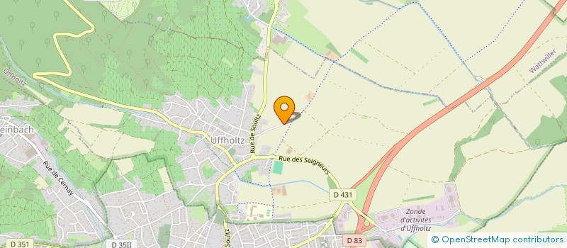 localisation de l'entreprise SOCIETE CIVILE D' EXPLOITATION AGRICOLE FREYHOF  UFFHOLTZ