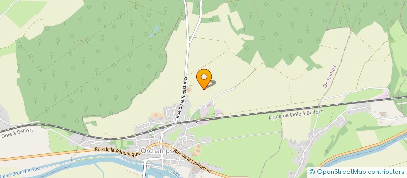 localisation de l'entreprise SOCIETE CIVILE D'EXPLOITATION AGRICOLE GUELDRY TERRE ET SOLEIL  ORCHAMPS