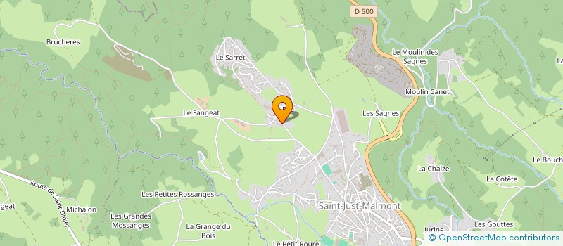 localisation de l'entreprise SOCIETE CIVILE D'EXPLOITATION AGRICOLE HARAS DE SEG  SAINT-JUST-MALMONT