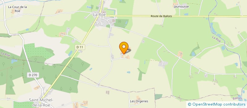 localisation de l'entreprise SOCIETE CIVILE D EXPLOITATION AGRICOLE LA LANDE  LA ROE