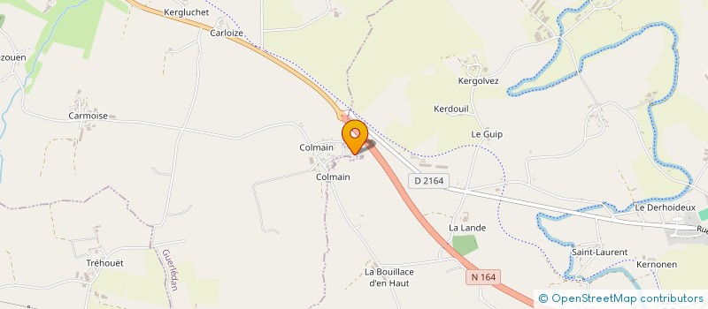 localisation de l'entreprise SOCIETE CIVILE D'EXPLOITATION AGRICOLE LES CHAMPS VERTS  SAINT-CARADEC