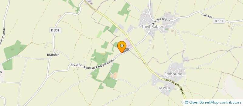 localisation de l'entreprise SOCIETE CIVILE D'EXPLOITATION AGRICOLE LES PAMPELUNES à PAIZAY-NAUDOUIN-EMBOURIE