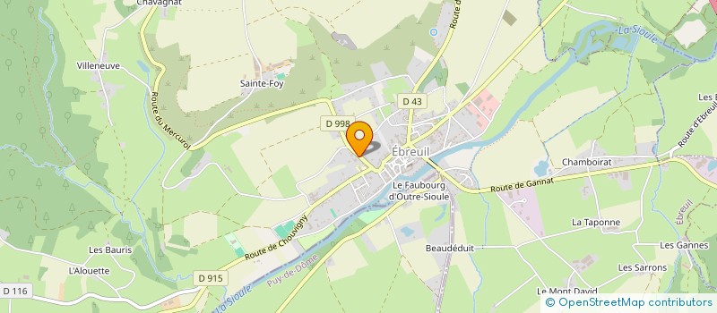 localisation de l'entreprise SOCIETE CIVILE D'EXPLOITATION AGRICOLE MACH2F  EBREUIL