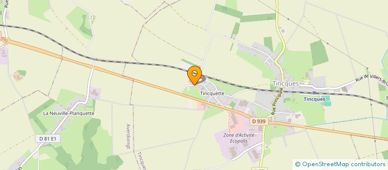 localisation de l'entreprise SOCIETE CIVILE D'EXPLOITATION AGRICOLE THELLIER ET FILS  TINCQUES