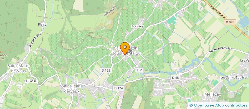 localisation de l'entreprise SOCIETE CIVILE D'EXPLOITATION VITICOLE NARJOUX-NORMAND  SAINT-MARTIN-SOUS-MONTAIGU