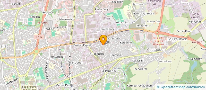 localisation de l'entreprise SOCIETE CIVILE DE KERGALL  GUIPAVAS