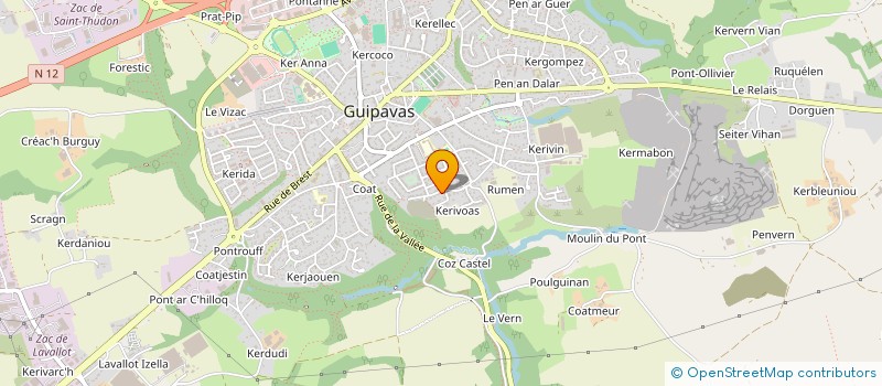 localisation de l'entreprise SOCIETE CIVILE DE L IROISE  GUIPAVAS