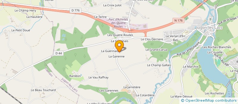 localisation de l'entreprise SOCIETE CIVILE DE LA RIVIERE  JUGON-LES-LACS