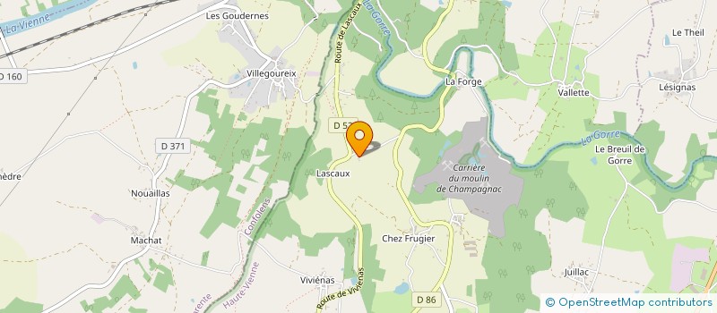 localisation de l'entreprise SOCIETE CIVILE DE LASCAUX  ROCHECHOUART