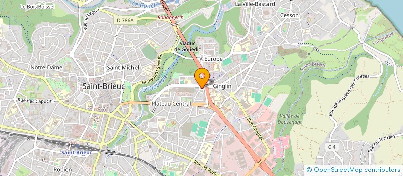 localisation de l'entreprise SOCIETE CIVILE DE MASSEURS KINESITHERAPEUTES LINTANF BRUNO - LE CAROFF GAIDIG à SAINT-BRIEUC