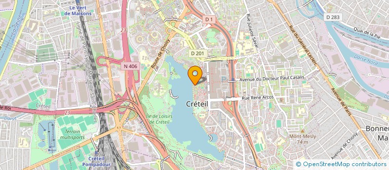 localisation de l'entreprise SOCIETE CIVILE DE MOYENS 18 QUAI DE LA CROISETTE  CRETEIL