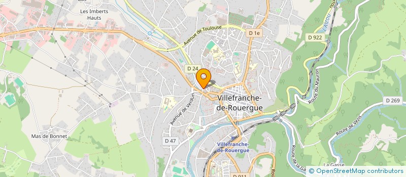 localisation de l'entreprise SOCIETE CIVILE DE MOYENS ALRIC MAILLEBIAU à VILLEFRANCHE-DE-ROUERGUE