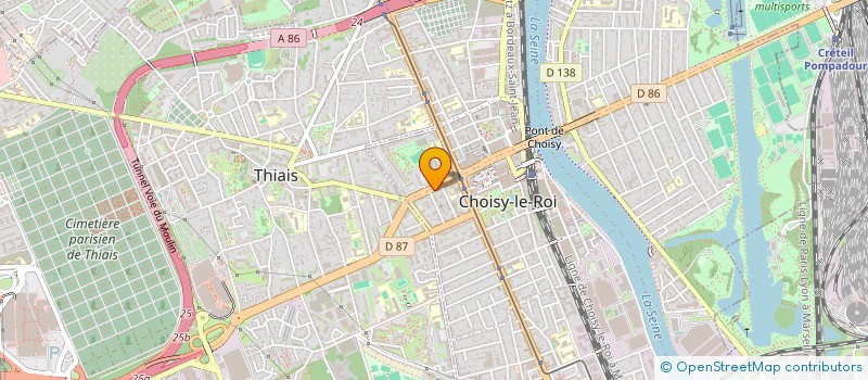 localisation de l'entreprise SOCIETE CIVILE DE MOYENS 'AMFE KINES DU SPORT'  CHOISY-LE-ROI