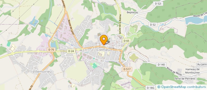 localisation de l'entreprise SOCIETE CIVILE DE MOYENS ARTEETH  CREMIEU