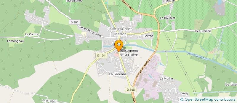 localisation de l'entreprise SOCIETE CIVILE DE MOYENS ASCLEPIOS SAINT-LAURENT-MEDOC à SAINT-LAURENT-MEDOC