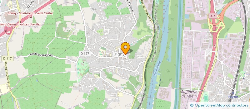 localisation de l'entreprise SOCIETE CIVILE DE MOYENS CABINET DE KINESITHERAPIE DURY - GREGOR  IRIGNY