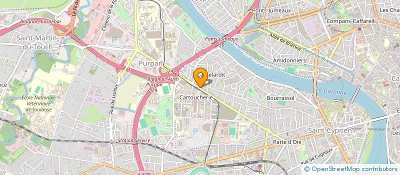 localisation de l'entreprise SOCIETE CIVILE DE MOYENS CABINET DE MASSO KINESITHERAPIE DE GRANDE BRETAGNE  TOULOUSE