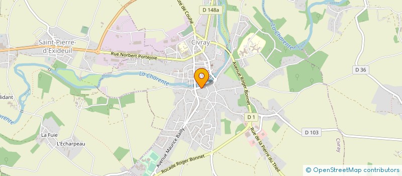 localisation de l'entreprise SOCIETE CIVILE DE MOYENS CABINET DE SOINS INFIRMIERS CORDEBOEUF - VADIER - LAVIOLETTE- HAMON à CIVRAY
