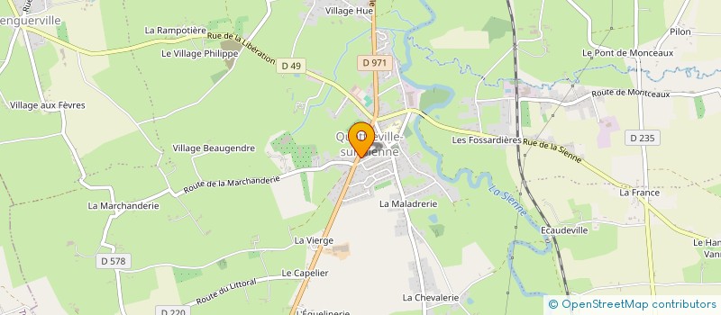 localisation de l'entreprise SOCIETE CIVILE DE MOYENS CABINET INFIRMIER DE LA ROSERAIE  QUETTREVILLE-SUR-SIENNE