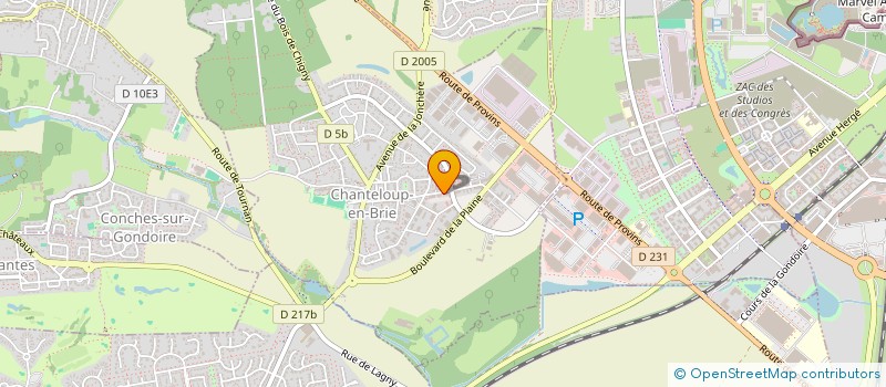 localisation de l'entreprise SOCIETE CIVILE DE MOYENS CABINET VAL D'ERGO  CHANTELOUP-EN-BRIE