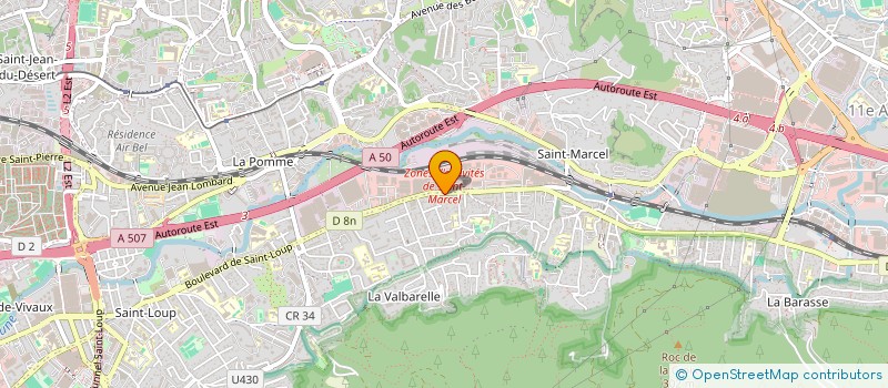 localisation de l'entreprise SOCIETE CIVILE DE MOYENS CABINETS MEDICAUX SPECIALISTES VALBARELLE  MARSEILLE