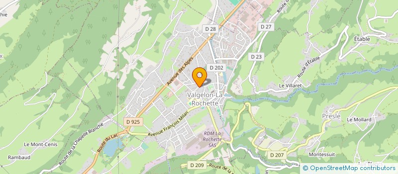 localisation de l'entreprise SOCIETE CIVILE DE MOYENS CAILLERIE CHAPPERON ET GIRAUD à VALGELON-LA ROCHETTE