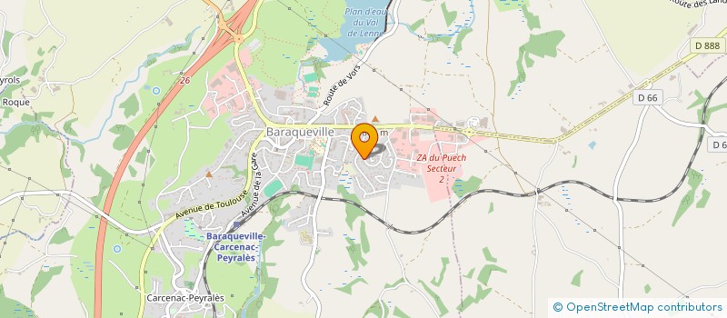 localisation de l'entreprise SOCIETE CIVILE DE MOYENS CAYSSIALS-ARNAL-GAUBERT-MAGNA  BARAQUEVILLE