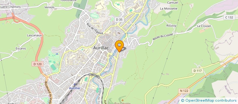 localisation de l'entreprise SOCIETE CIVILE DE MOYENS CELLULE PRO SANTE à AURILLAC