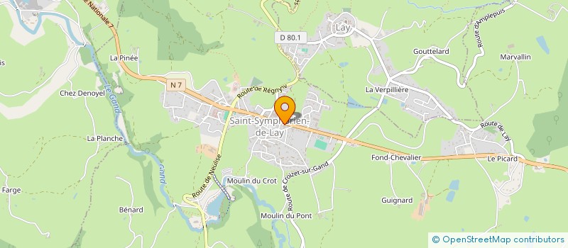 localisation de l'entreprise SOCIETE CIVILE DE MOYENS CHAMBOST ET DELORME  SAINT-SYMPHORIEN-DE-LAY